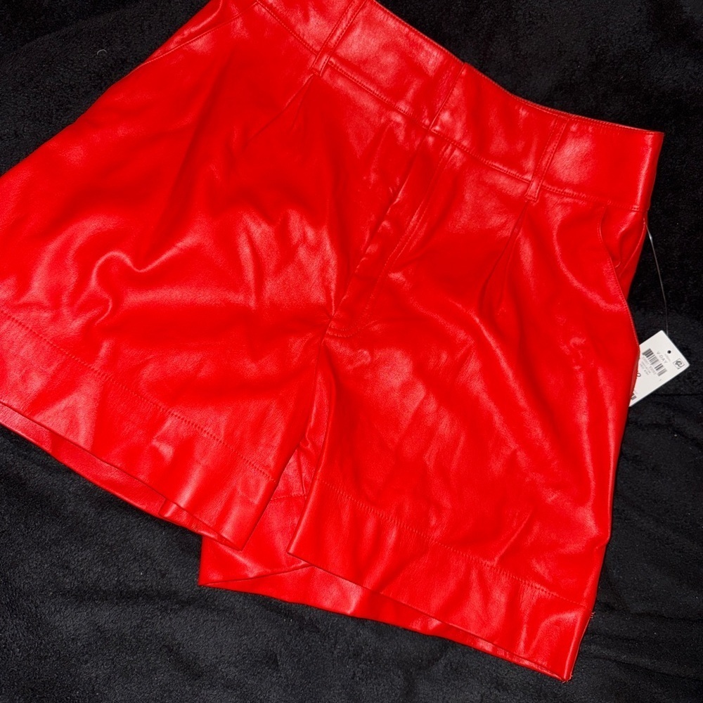 Bar III High Waist Red Women's Shorts - Picture 8 of 13